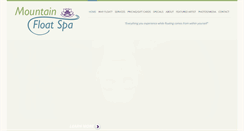 Desktop Screenshot of mountainfloatspa.com