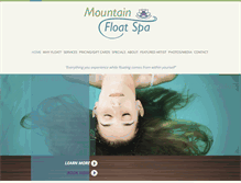 Tablet Screenshot of mountainfloatspa.com